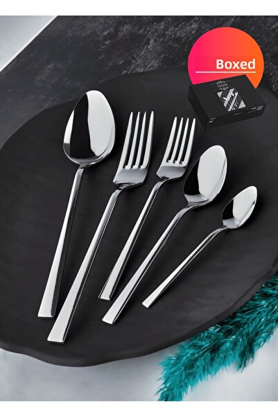 Zagori 60 Piece Natural Cutlery Set - Flat Model for 12 People