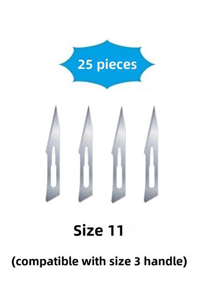 QBR Home Pack of 25 Number 11 Wooden Sculpture Carving Art Replacement Blade....