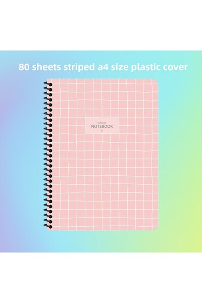 SEYFİKİRTASİYE CĂRȚI A4 80 FOIĂ CĂRȚI DE NOTE CU SPIRĂ DE PLASTIC COLLEGE SHARP COLOR