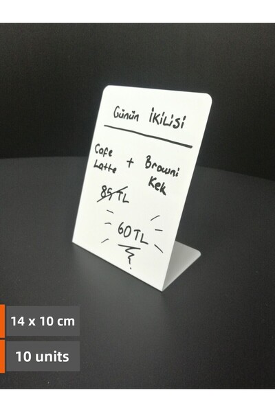 Şeffaf Etiket 10 τεμάχια αφαιρούμενης λευκής ετικέτας 14x10 εκ. Πινακίδα με ό...