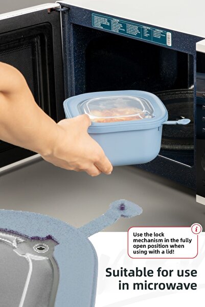 Vienev 9-Piece 3X(600-1100-1800 ml) Special Storage Containers Set with Vip Lid Suitable for Microwave and Freeze Blue