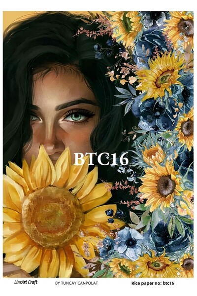 LİNEART Brass Decopage Paper La Btc16