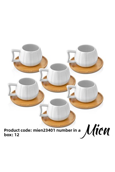 MİEN طقم أكواب من الخيزران مكون من 6 قطع من Mien