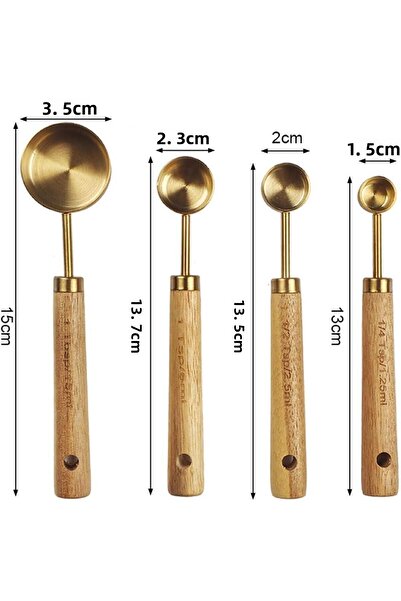 Mirilliahome Set of 4 Acacia Measuring Spoons