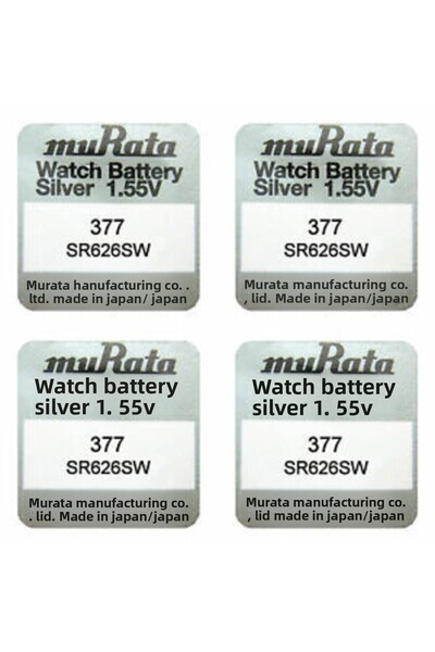 MURATA Baterie de ceas Silver 1,55v 377 Sr626w 4 bucăți
