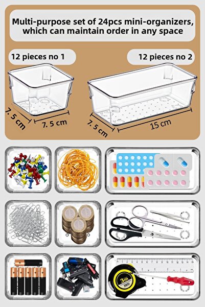color house 24 Bucuri Organizator Sertar Organizator Cutie Bucătărie Birou Bi...