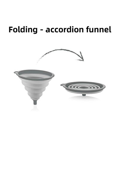 Melkan Home Foldable Funnel Accordion Funnel, Space-Free Silicone, Easy Opera...