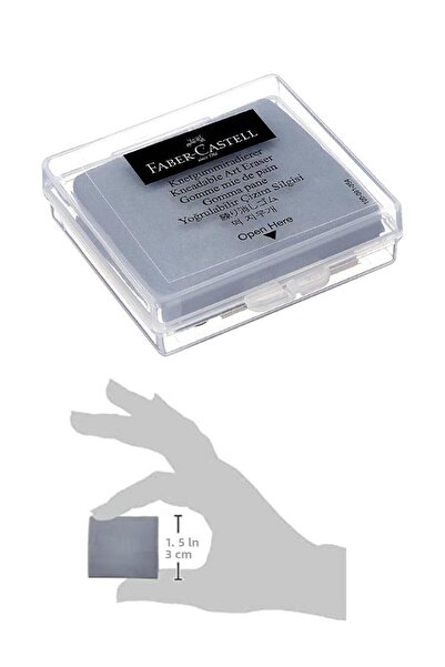 Faber Castell Gumă de șters pentru modelat, cutie gri, 1 pachet de gumă de șt...