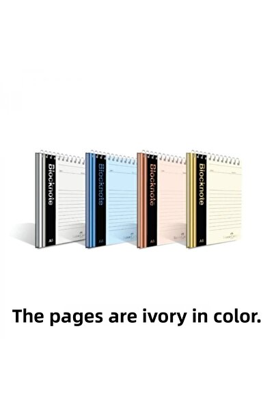 Faber Castell 4 PCS A5 Size Blocknote Unlined Vibrant Pastel Metallic Colors ...