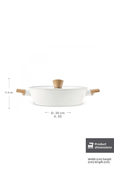 Karaca X Refika Swiss Crystal Creamy Wood Carnıyarık Pot 30 cm