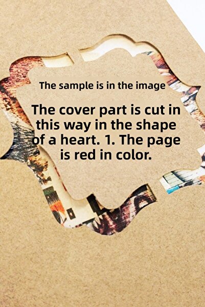 Anime Marketi غطاء كرافت A5 على شكل قلب، دفتر مدرسي - دفتر Ajannda 50 ورقة 100 صفحة - مسطر