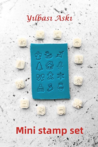 WE3D عيد الميلاد الحب - مجموعة طوابع صغيرة من البوليمر كلاي السيراميك - 1.5 سم