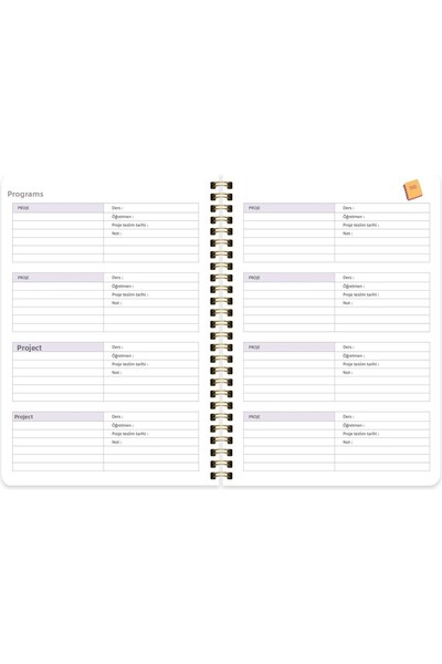 KESKİN COLOR Sharp Color Academic Agenda - Spiral Blue Flowers 17X24 830226 -99