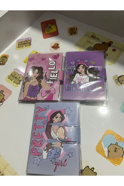 demirosa 3 قطع من دفاتر الملاحظات الصغيرة ذات الشخصيات اللطيفة للفتيات - للمد...