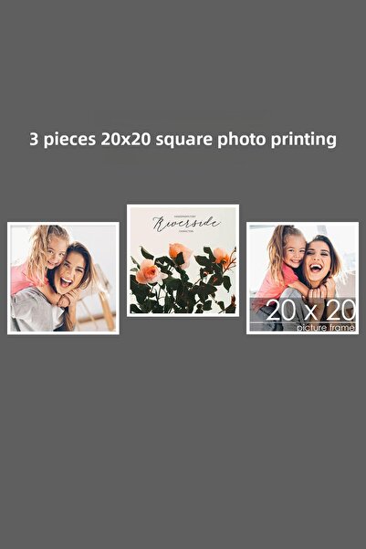 Bytwo 3 BUCĂȚI 20X20 IMPRIMARE FOTO - IMPRIMARE FOTO PĂTRATĂ