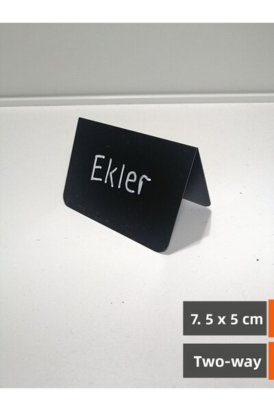 Şeffaf Etiket 10 bucăți autocolant pentru tablă neagră - dublu sens, 7,5x5 cm, format stand