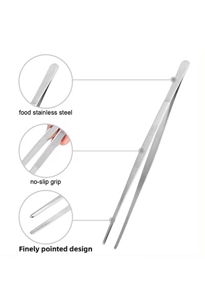 SODELICIOUS COFFEE TEA Chef Air Fryer Bbq Tweezers (for Et, Pasta, Decor)