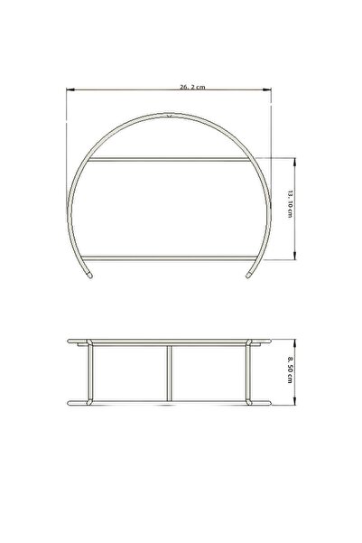 Edora Home Silver Double Large Size Metal Serving Rack / Red Plexi Cake Serving Set - Stainless