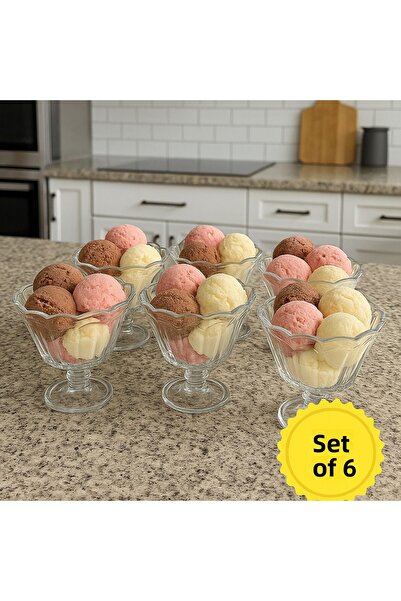 İnova Home Decor 6-Piece Ice Cream Dessert - Custard - Pudding Bowl Set