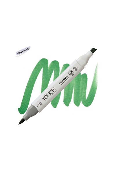 Shinhan Art Touch Twin Brush Pen : Double Sided Marker : G46 Vivid Green