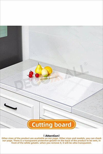 DECOMALL Transparent Plexi Kitchen Cutting Chopping Board 40 X 30 cm Countert...