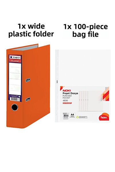 Tigra 1 Piece Tigra Wide Folder 1 Piece Noki 100 Pieces Sachet File Office Set