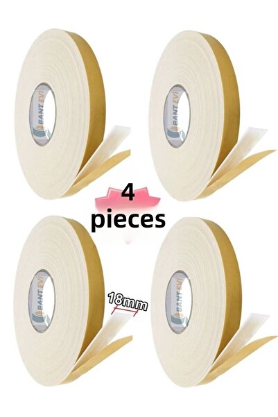BANT EVİ Ταινία αφρού διπλής όψης 4 τεμαχίων 18mmx2meter Ισχυρή ταινία στερέωσης