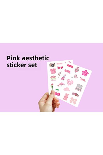 Akumastik Vsco Pink Pink Aesthetic - Set de autocolante pentru laptop de 3,5 ...