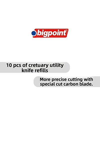 Bigpoint Pack of 10 Cretuar Blade Replacement - Special Cut Carbon Blade