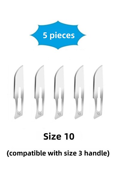 QBR Home Pack of 5 10 Number Wooden Sculpture Carving Art Replacement Blade. Plug-In Type (Compatible with Sapa Number 3)