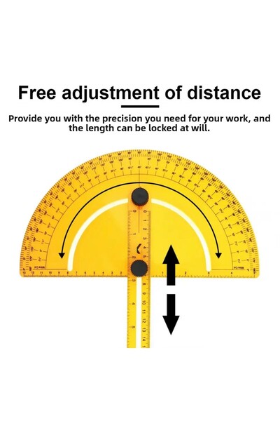 BGA 0-180 Degree Adjustable Protractor Angle Finder Miter Ruler