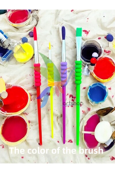 Artshop Soft Touch Brush 4-Piece Soft Grip Acrylic For Watery Oil Gouache Paint