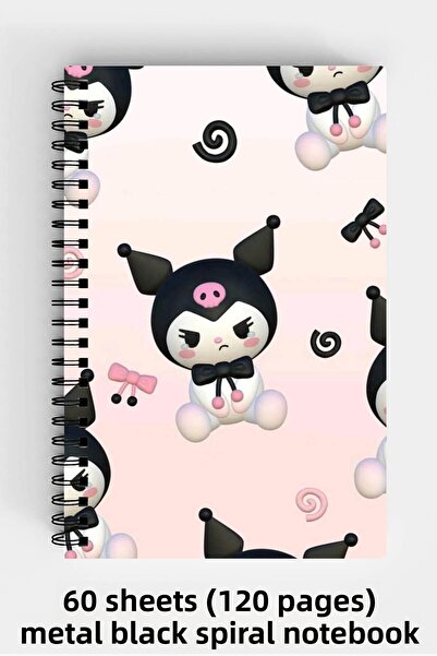 Anime Marketi دفتر ملاحظات بغلاف صلب مقاس A5 بتصميم كورومي ثلاثي الأبعاد 120 ...