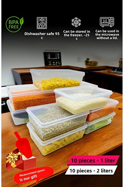 SUPERCUPP 1 Liter and 2 Liter Capacity - Self-Covered Organizer Storage Conta...