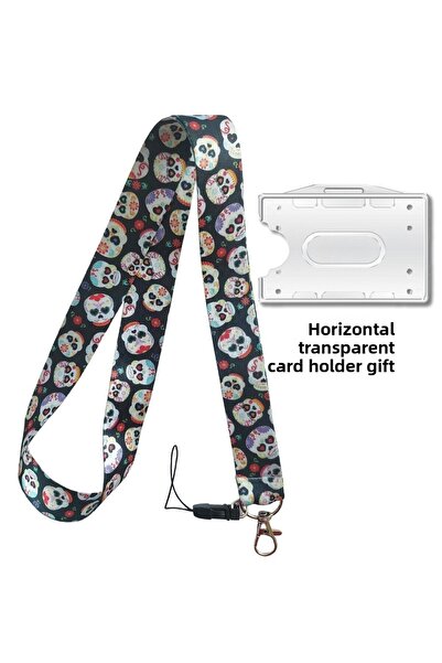 doktorbonem Curea colorată pentru card cu craniu pentru card de identitate Cu...