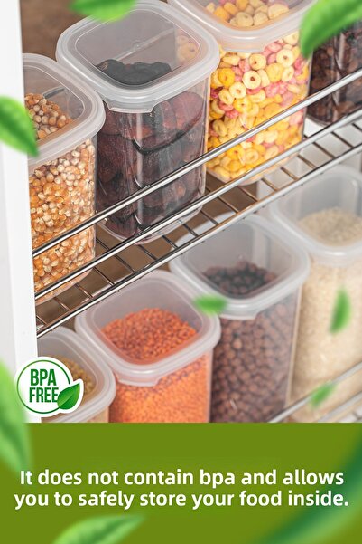 Vienev 0.25 Lt White 12-Piece Airtight Food and Spice Storage Set with Label