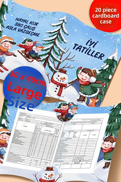 colortouch Θήκη Καρτελών με Θέμα το Χιόνι Α4, 20 Τεμάχια, Μεγάλο Μέγεθος 30x4...