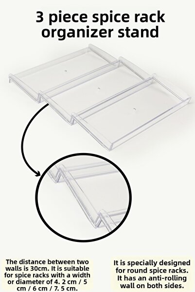 color house 3 Pieces Spice Organizer Stands - 31.1*13 Cm, Special Design for ...