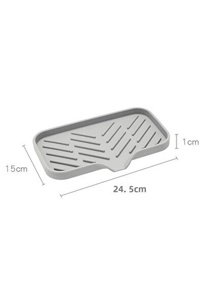 Choice M Sink Silicone Tray With drain Soap Sponge Storage Holder Countertop ...