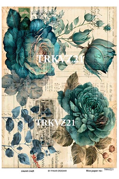 LİNEART ورق ديكوباج نحاسي مقاس 29 × 42 سم - TRKVZ21