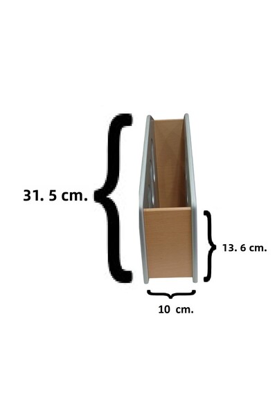 Oscar Ξύλινη και μεταλλική θήκη για χαρτιά Επιτραπέζιος Χαρτοφύλακας/Αρχείο Organizer 100W x 275D x 136D mm