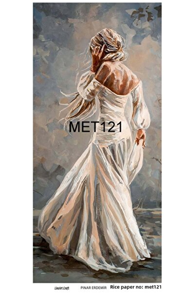 LİNEART Brass Decopage Paper La Met121