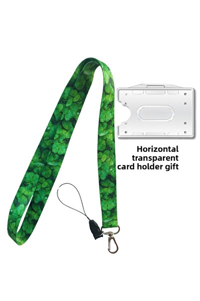 doktorbonem الأخضر زنبق الماء لوتس يترك بطاقة حزام اسم بطاقة الرقبة حزام حبل حزام الهاتف