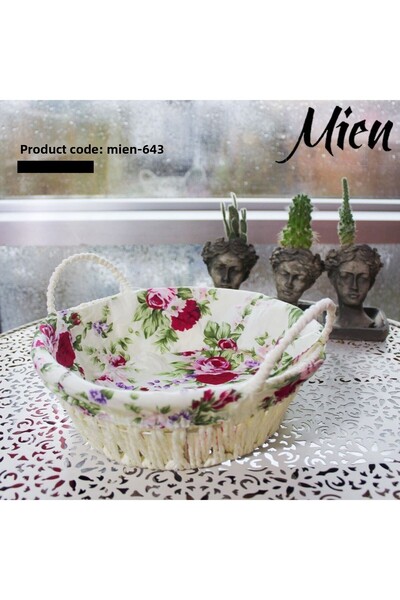 MİEN سلة خبز مستديرة من الخوص من Mien