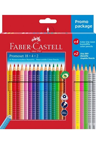 Faber Castell Kuru Boya 18+4 Renk (+2 Kurşun Kalem)
