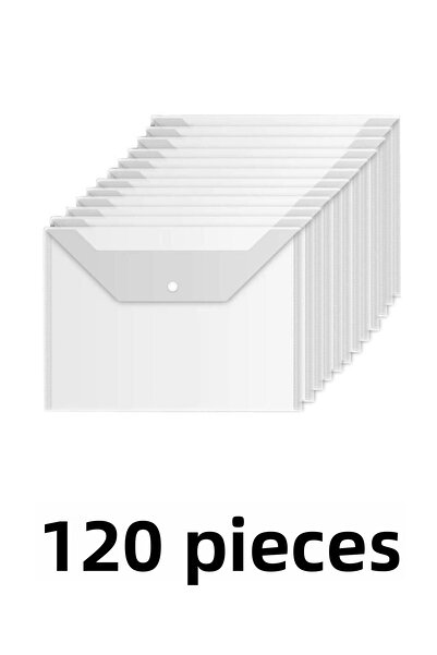 Noki 120 قطعة من ملفات A4 الشفافة مع مشابك تثبيت