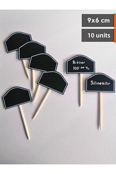 Şeffaf Etiket Etichetă neagră - 10 bucăți de ștergere, 9x6 cm, etichetă de preț cu înghițire și stick Dec7