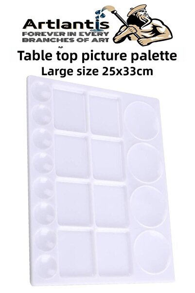 Artlantis Paleta de pictură pentru masă 1 bucată Paleta de vopsea cu 20 de co...