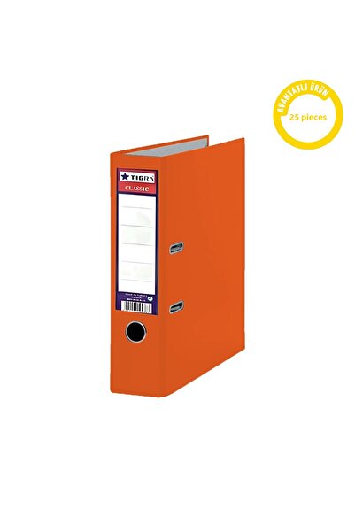 Tigra Classic Wide Plastic Folder 25-Piece Box Orange Office Folder