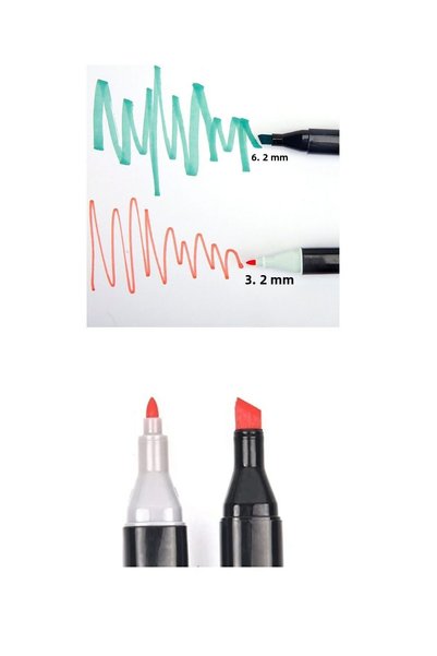 HANNAH 80-Piece Marker Set with Felt-Tip Pens in Black Case